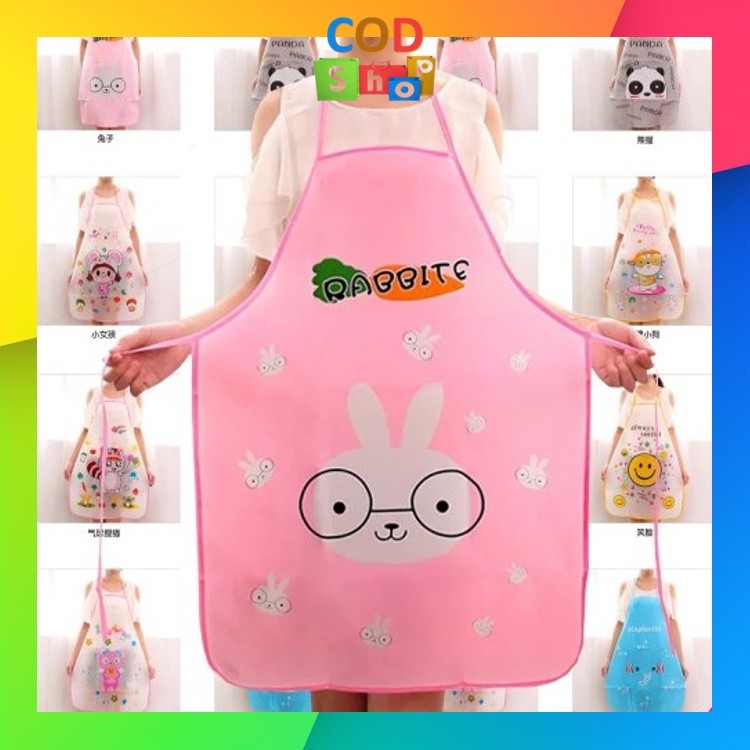 

murah COD - H191 Apron / Ceremek Dapur Karakter / Water & Oil Proof premium