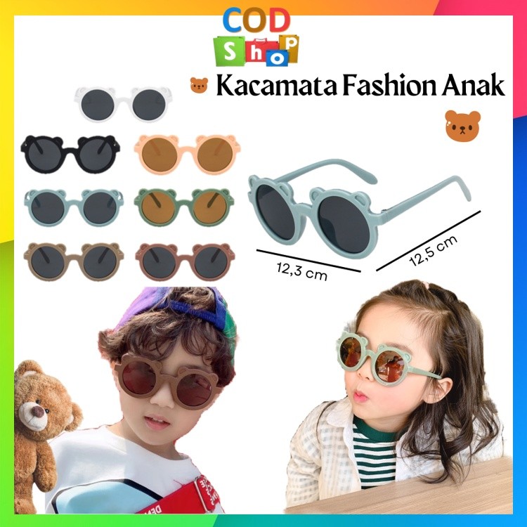 

murah COD - F5294 Fashion Anak Terbaru / Kacamata Anak New Trend / Kacamata Anak Telinga Beruang /