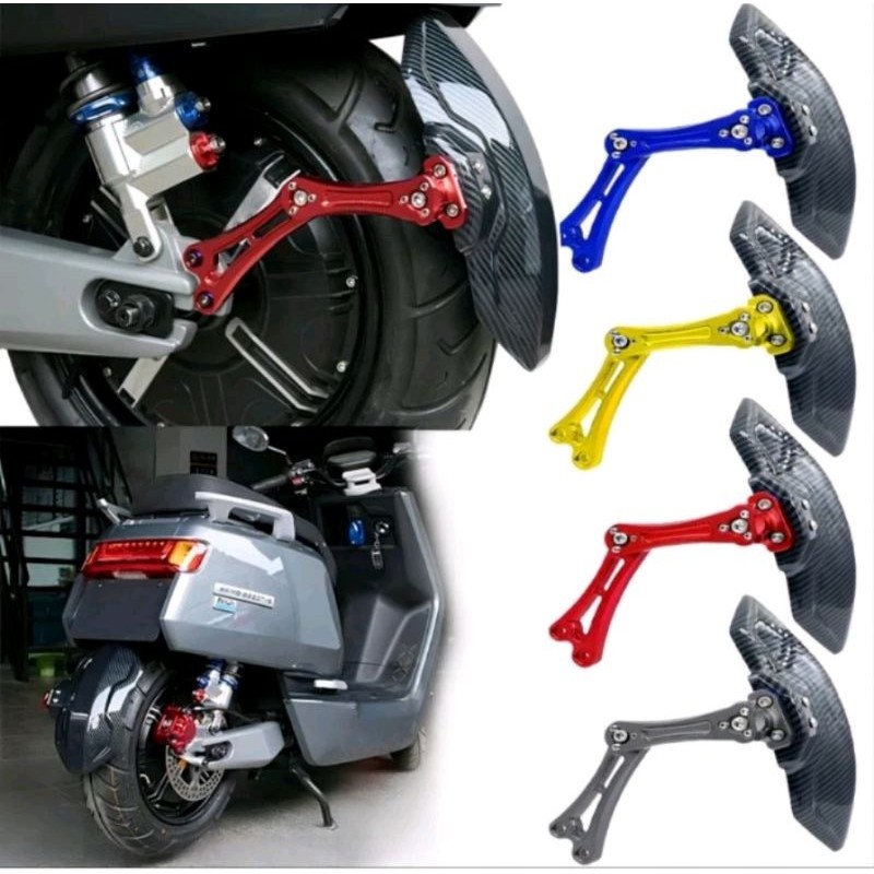 Mudguard Fender Carbon Full CNC Penahan Lumpur Universal untuk Semua Motor Matic Bebek Moge
