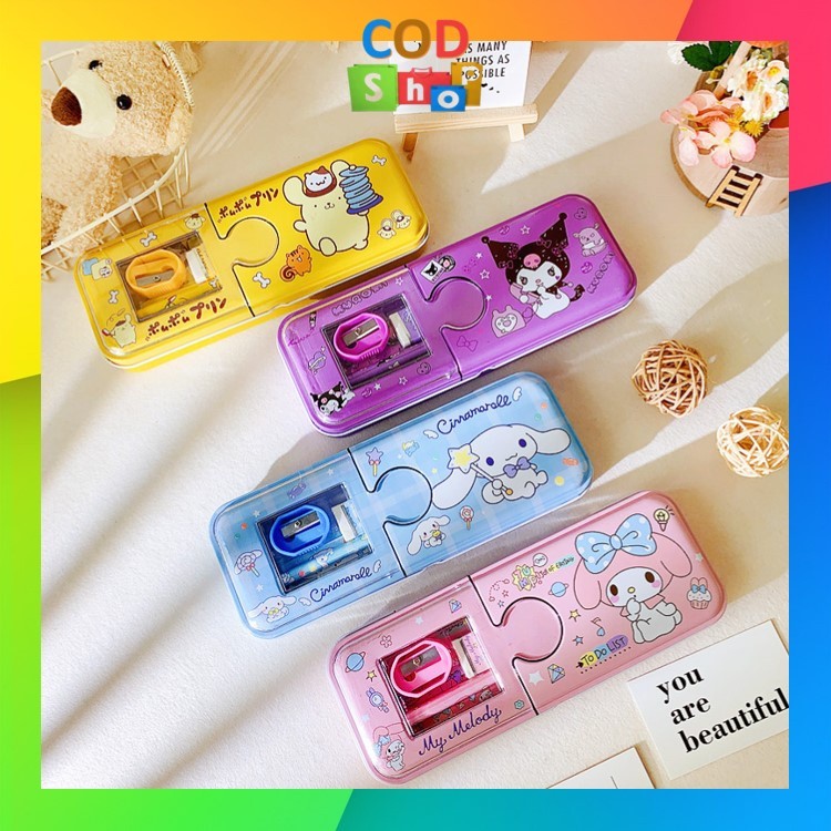 

murah COD - S6003 Kotak Pensil Sanrio Bening 2 Tingkat / Kotak Pensil Sanrio / Kotak Pensil Magnet /