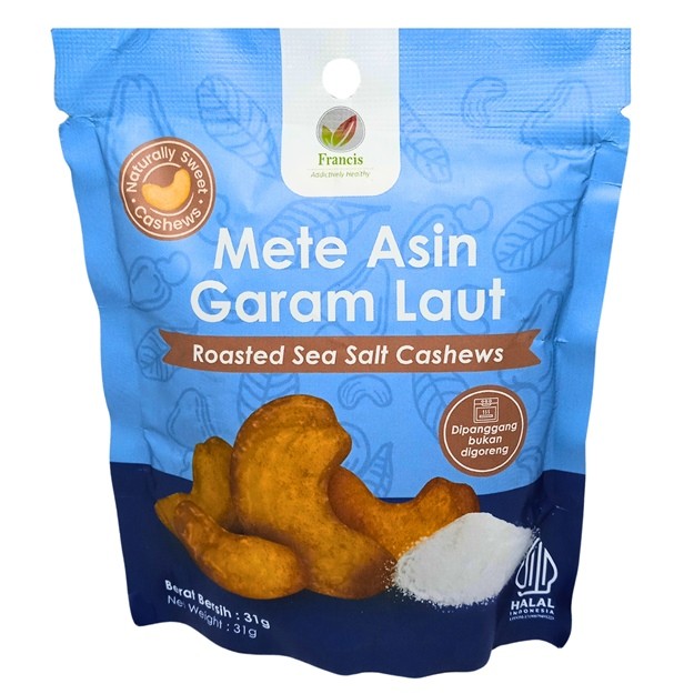 

S19924 FRANCIS ROASTED SEA SALT KACANG MENTE 31GR POUCH MAJU BERSAMA (20250627)