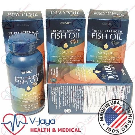 GNC Triple Strength Fish Oil CoQ10 Omega 3 Minyak Ikan