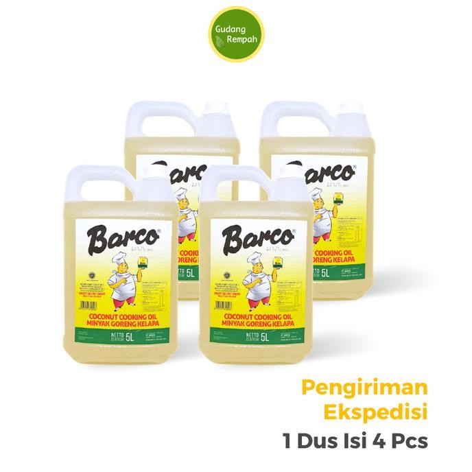 

PROMO GROSIR MINYAK KELAPA BARCO 5 Liter(Isi 4Jerigen)KHUSUS EKSPEDISI