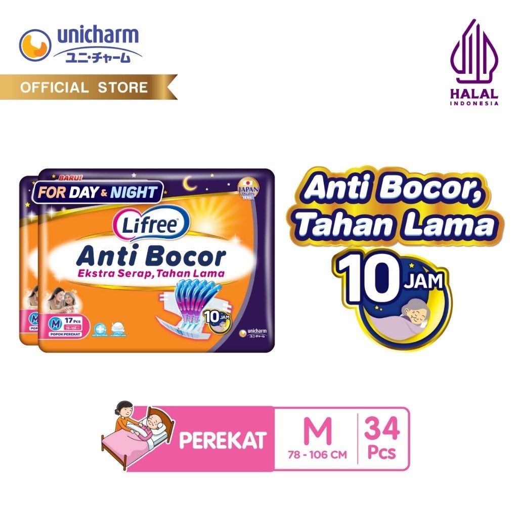 Popok Dewasa Lifree Perekat - M 17 - 2 Packs
