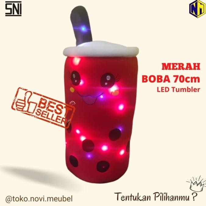 Boneka Boba Bantal Boba Giant Super Besar 70 cm LED SNI Terlaris