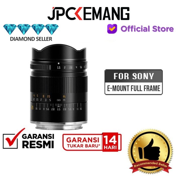 TTArtisan 21mm f1.5 Sony FE FullFrame TT Artisan 21 mm f/1.5 RESMI