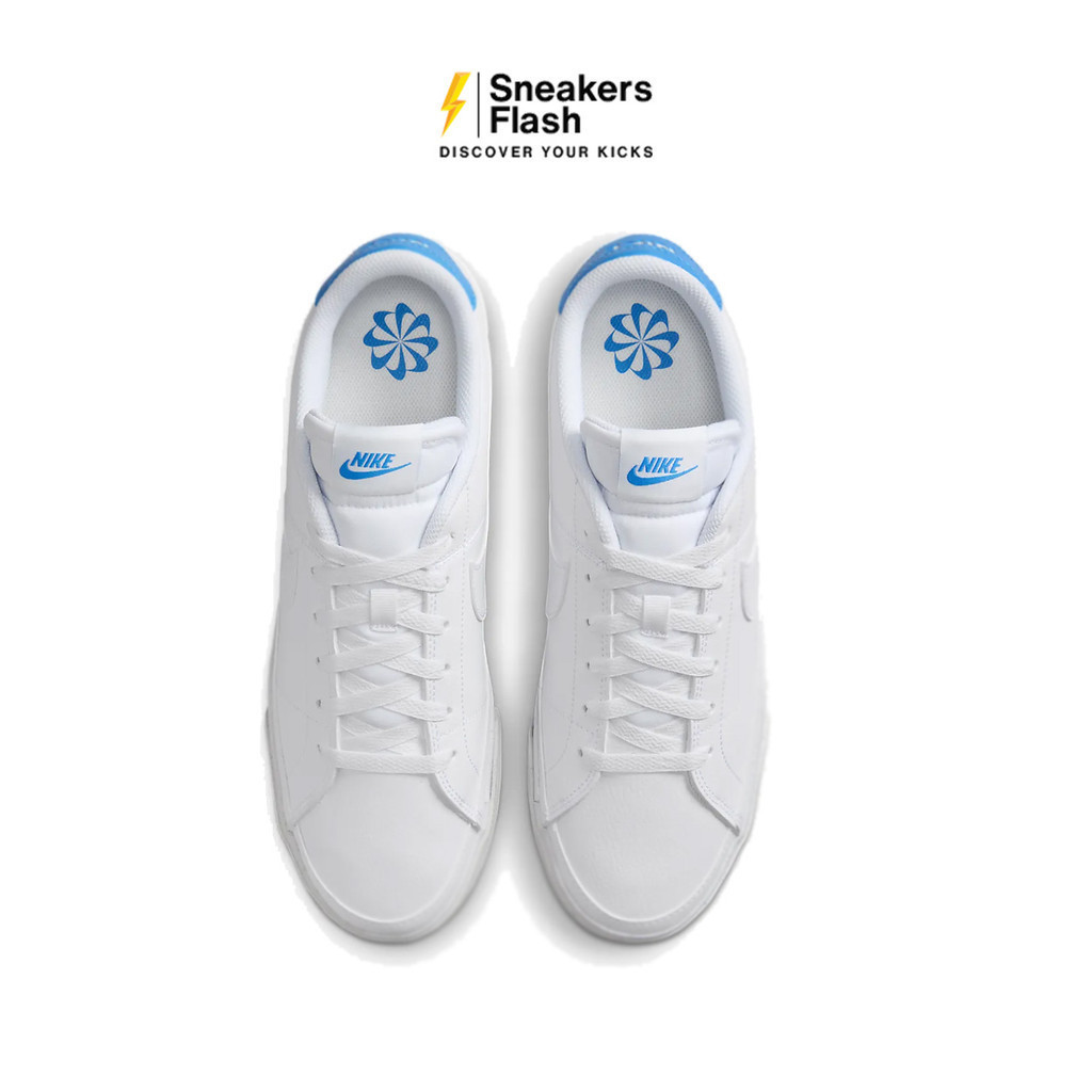 NIKE Court Legacy Next Nature White Blue Sepatu Sneakers Pria - FQ8226101 - Size 43