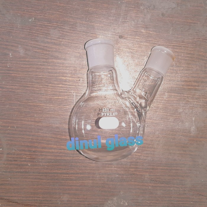 Labu Didih 2 Leher, Boiling Two Neck 50Ml, 100Ml, 250 Ml Pyrex