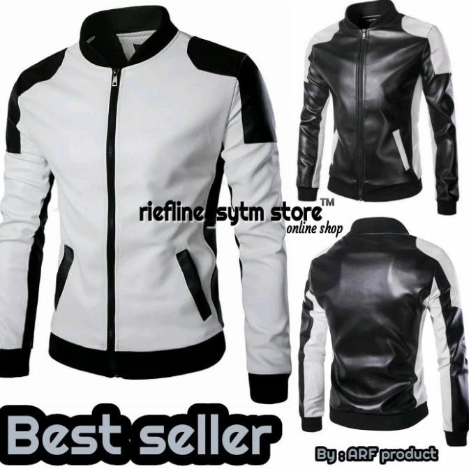 JAKET PRIA SEMI KULIT. JAKET HARIAN MOTOR ANTI AIR