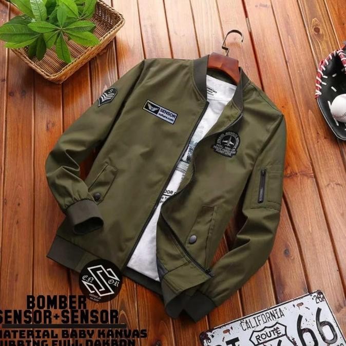 JAKET PRIA BOMBER OUTDOOR WATERPROOF ANTI AIR JAKET JET SENSOR COWOK