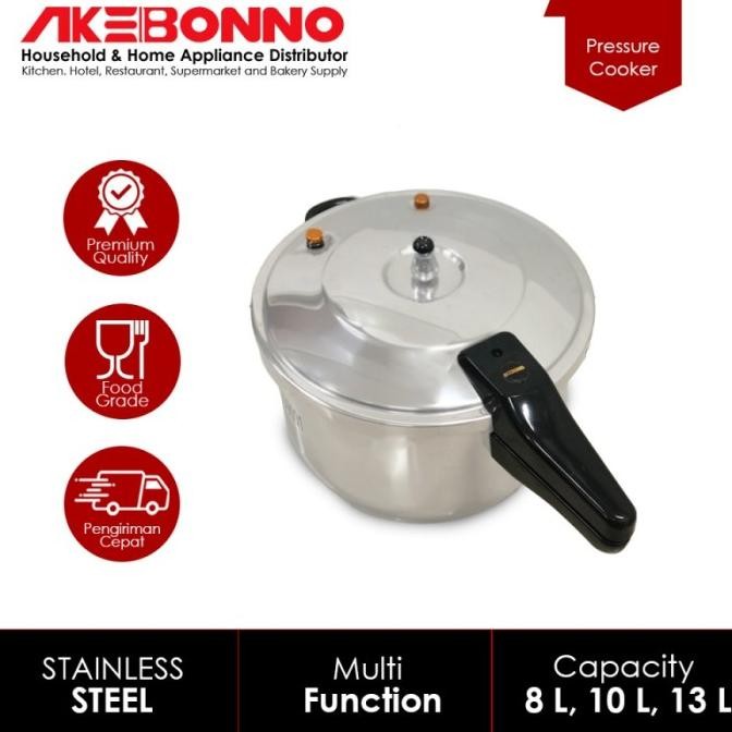 Siap Kirim AKEBONNO Panci Presto Stainless Steel Double Lock