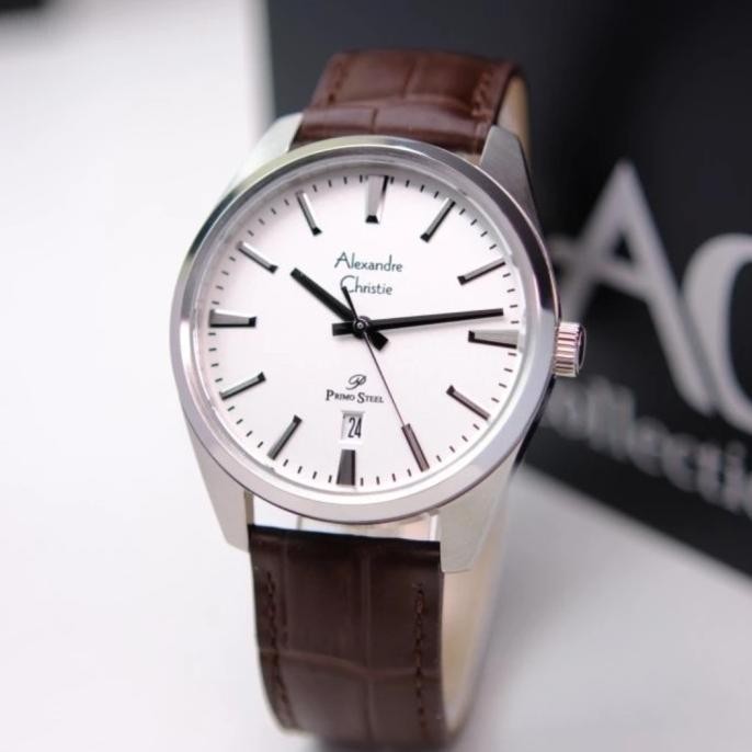 Jam Tangan Pria Alexandre Christie AC1035 AC 1035 Silver Original Garansi Resmi 1Tahun