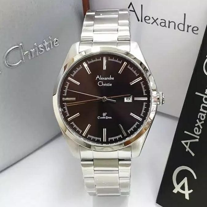 ALEXANDRE CHRISTIE AC 8560 / AC8560 SILVER Lady JAM TANGAN ORIGINAL