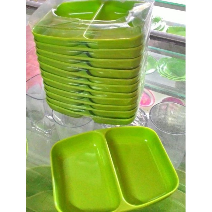

Tempat Sambel Sekat Hijau Stabilo12 Pcs Melane - Golden Dragon P2