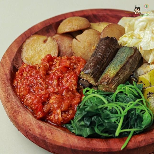 

Sambal / Sambel Terasi Krispi Vegan. 220Gram Sambal Vegan Pedas Homema