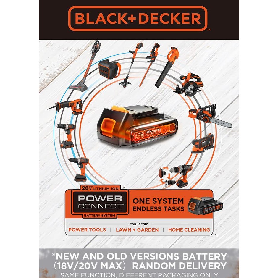 

Black+Decker Bor Hammer Drill Cordless 20V Kit Box Set (Bcd704K-B1) Original Dan Terpercaya