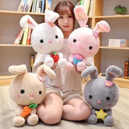 Boneka Kelinci Boneka Bunny Lucu Bahan Plush Lembut