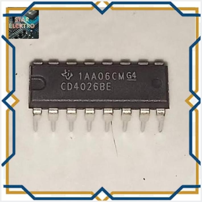 [STA55] CD4026BE DIP-16 TANCAP IC CD4026 DECADE COUNTER DRIVER 16PIN CD 4026 4026BE TEXAS INSTRUMENT