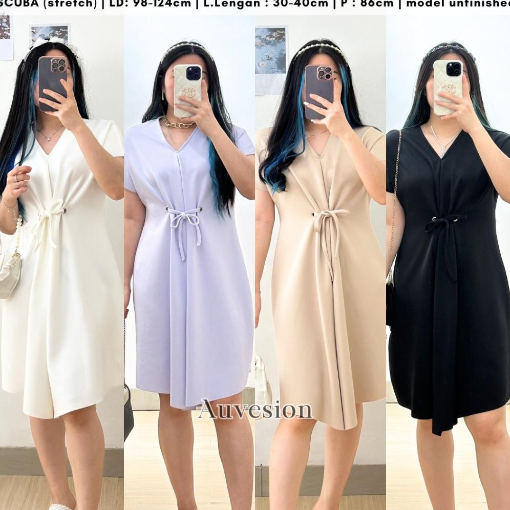 CR - 3020 soldaster mini scuba dress natal bumil friendly TERLARIS