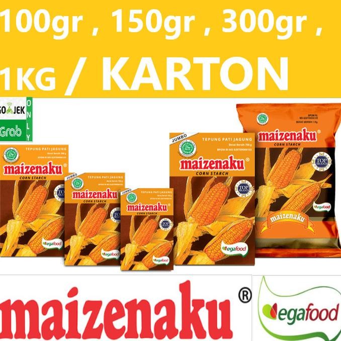 

Tepung Maizenaku Kemasan Per Karton [ 1Kg , 100Gr , 150Gr , 300Gr ] Terbaik