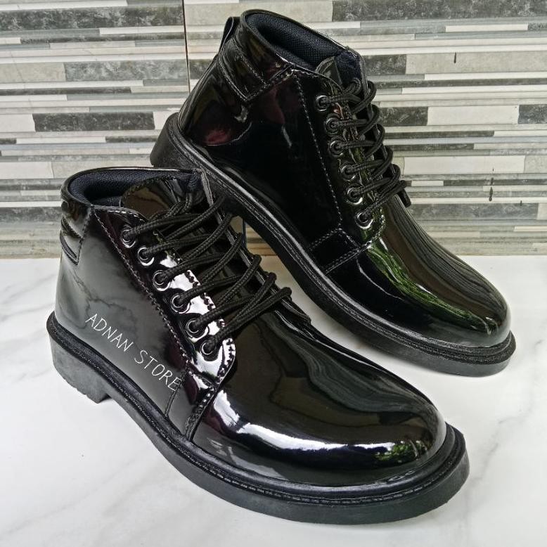 Sepatu Polisi Pdl Pdh Satpam Satpol Pp Pria Kantoran Dinas Mengkilat Dan Doff Security Pns Pria Kere