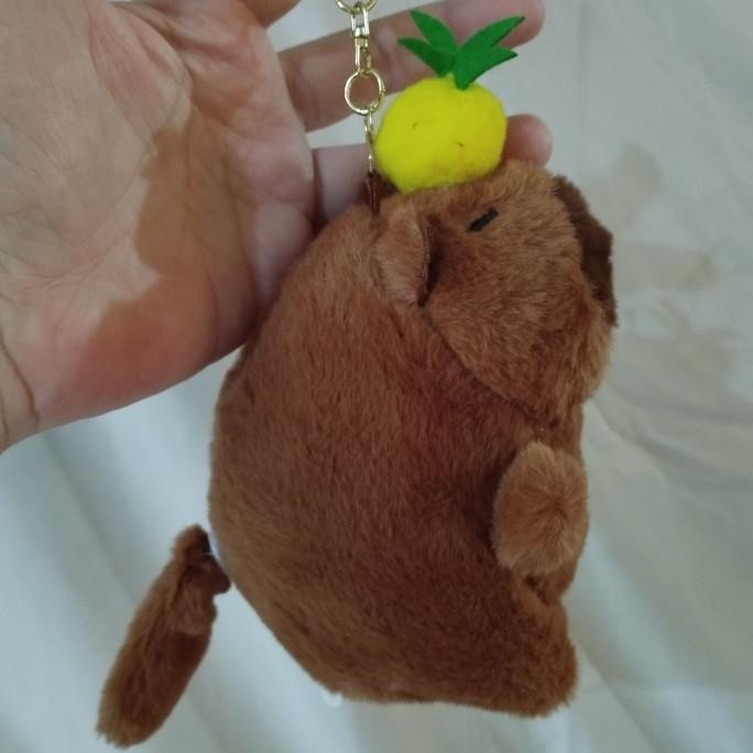 gantungan kunci boneka capybara ekor mutar GM