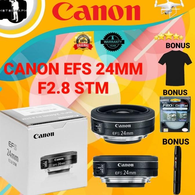 Canon Ef-S 24Mm F2.8 Stm - Lensa Canon Efs 24Mm Stm - Canon 24Mm Stm Original