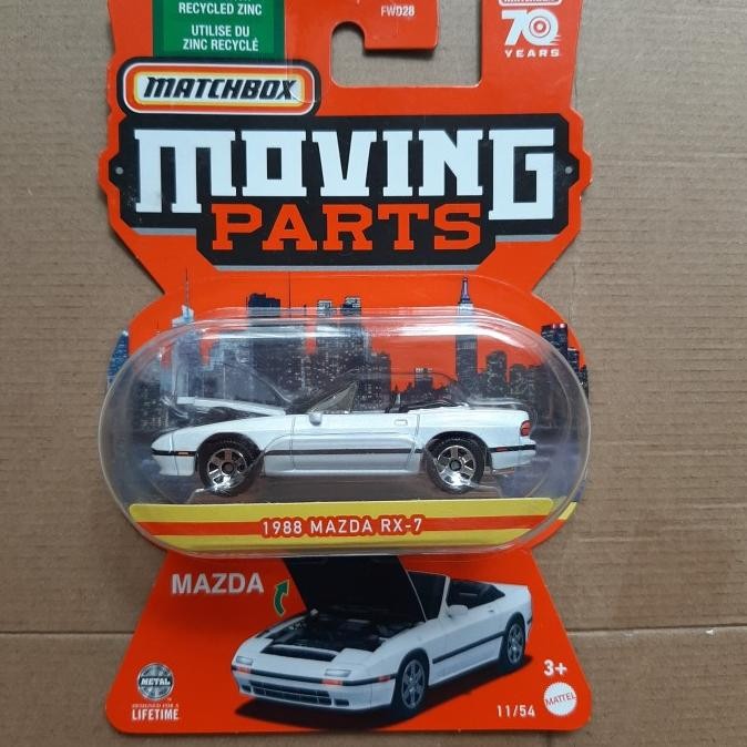 matchbox moving parts 1988 mazda rx 7