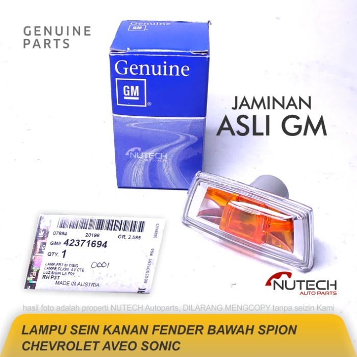 LAMPU SEIN KANAN FENDER BAWAH SPION CHEVROLET AVEO SONIC ORI GM