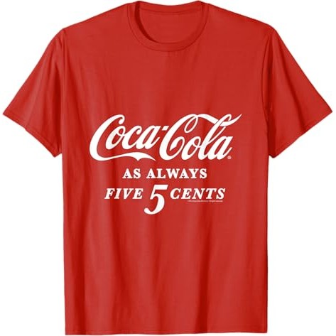 Custom！Kaos Lovers Coca-Cola - Always Five Cents Ins trendy casual College students 2024 new T-shirt