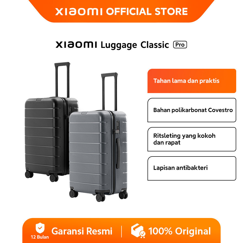 Xiaomi Luggage Classic Pro | Bahan dari Polikarbonat Covestro | Resleting anti-pecah | Koper | Tas P