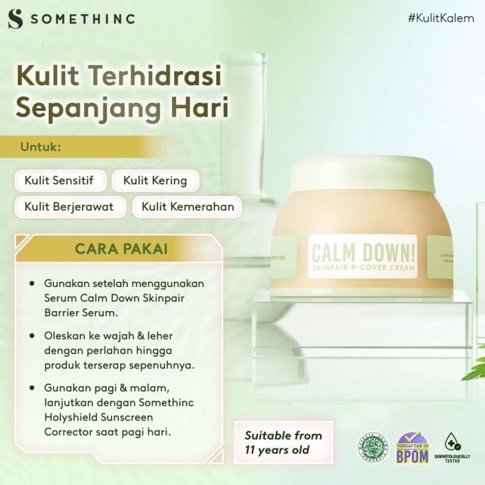BEBAS ONGKIR - SOMETHINC CALM DOWN SKINPAIR R-COVER CREAM MOISTURIZER CERAMIDE SKIN