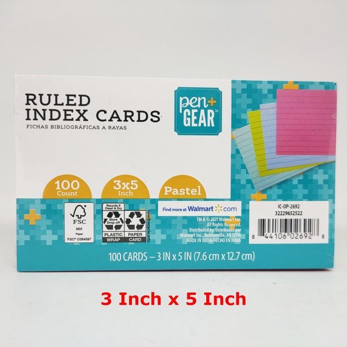

Ruled Index Cards Pen+Gear Neon Colors 3X5 4X6 Inch 100 Sheets Oxford Berkualitas