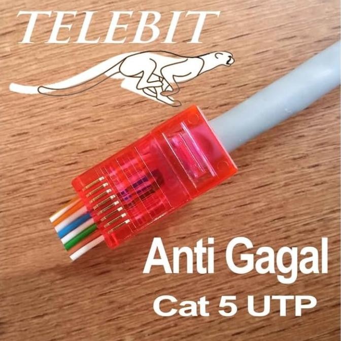 NEW RJ45 CAT5e / konektor RJ45 Easy Crimp Anti gagal CAT 5e (satuan)