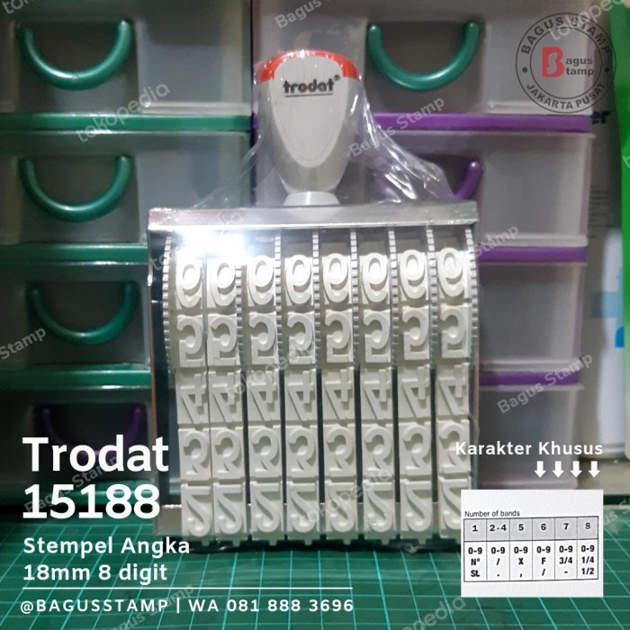 

Stempel Manual Angka 8 Digit 18mm Trodat 15188
