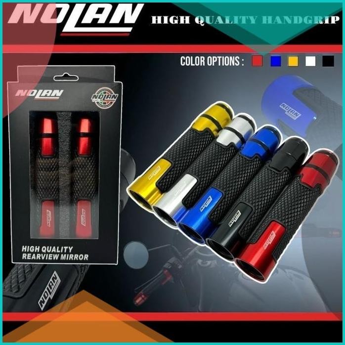 HANDGRIP NOLAN GRIP Motor ALUMINIUM CNC Plus Karet Gerigi motor Nmax