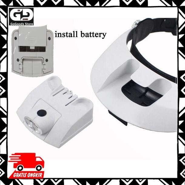 

TERBARU - Kacamata Pembesar Dual LED Headband Magnifier 5 Lensa Zoom 6x