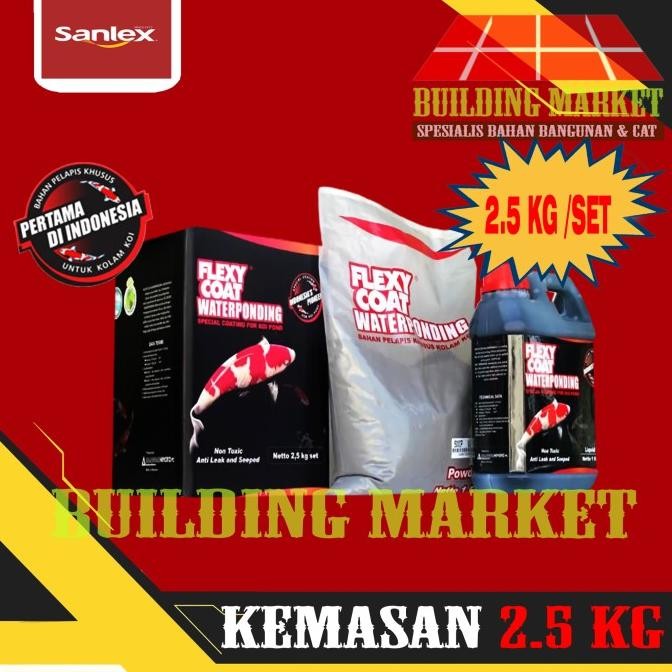 CAT KOLAM KOI FLEXYCOAT FLEXY COAT WATERPONDING FLEXYCOAT 2.5 KG