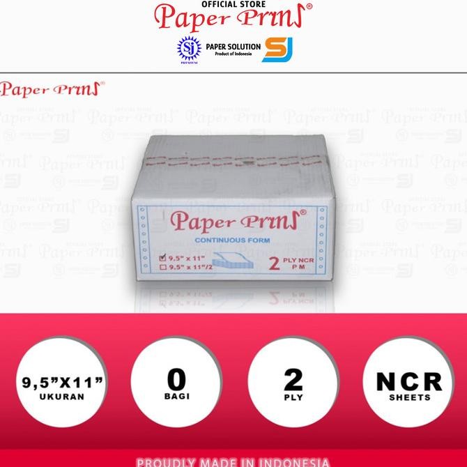 

TERMURAH - Paperpryns Kertas Continuous Form 2PLY NCR 9,5" x 11