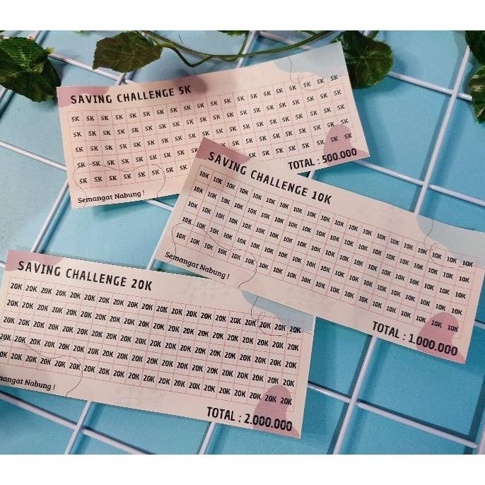 Stiker Tabungan Viral Saving Challenge Sinking Funds Stier Celengan Tabung Zipper Poet Financial Pla