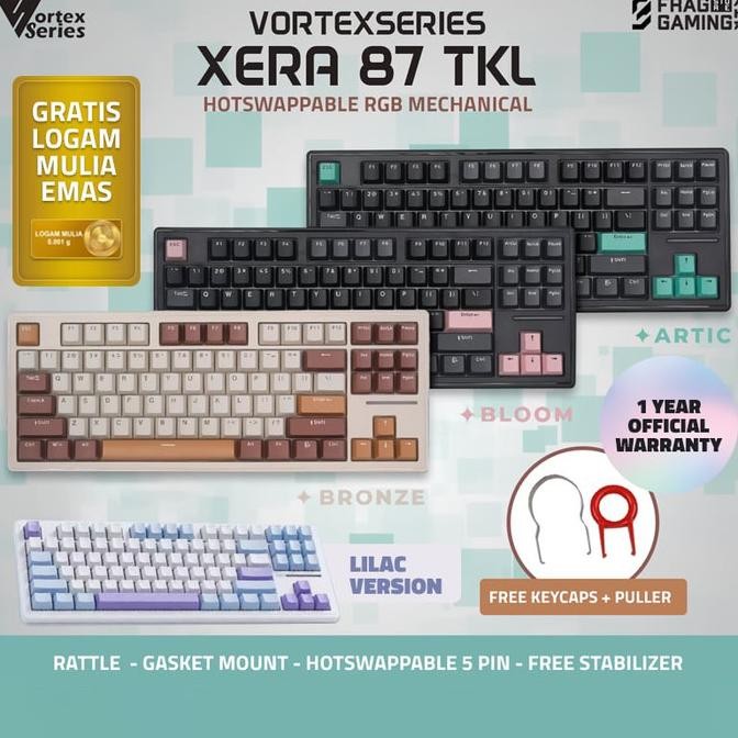 TERMURAH - VortexSeries Vortex Xera87 Xera 87 Xera-87 Mechanical TKL Keyboard