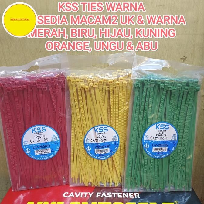 

KSS Kabel Ties Warna CV-100/CV-150/CV-200/CV-250/CV-292 Kabel Ties Tie
