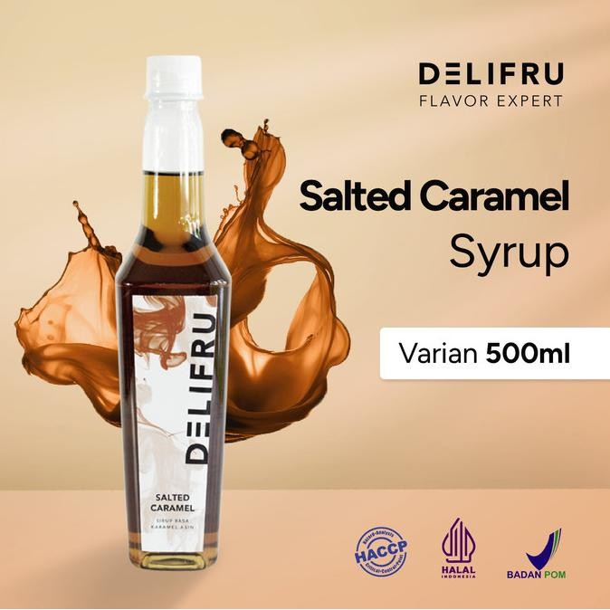 

TERMURAH Delifru Syrup Salted Caramel - Sirup Karamel Asin 500 ml