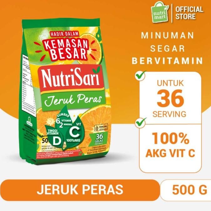 

DISKON NutriSari Jeruk Peras Refill 500gr