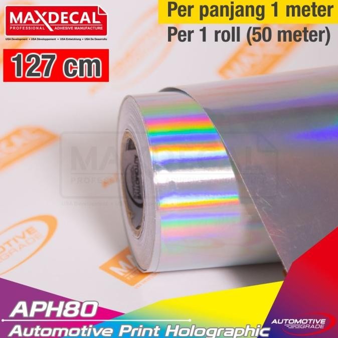 MAXDECAL Holographic Mirror Chrome Vinyl Printable Solvent