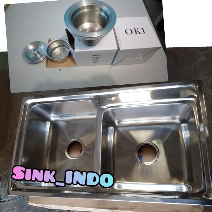 Bak Cuci Piring 2 Lubang Westafel cuci Sink atau Kitchen Sink