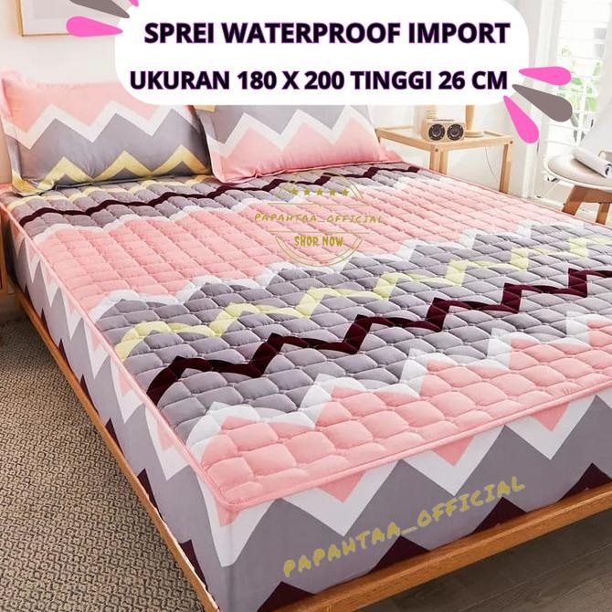 Sprei Waterproof Impor Anti Air 180x200 Seprei 180x200 Anti Air Ompol