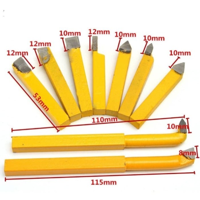 Terbaru Pahat Bubut Set 9Pcs Pahat Bubut Besi