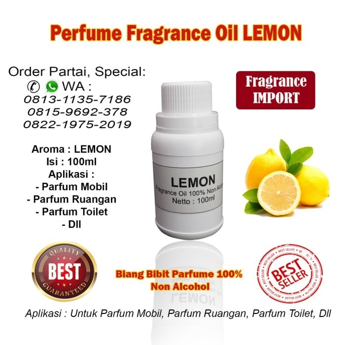 Termurah Bibit Biang Parfum Aroma Lemon 100Ml / Parfum Lemon / Pengharum Lemon