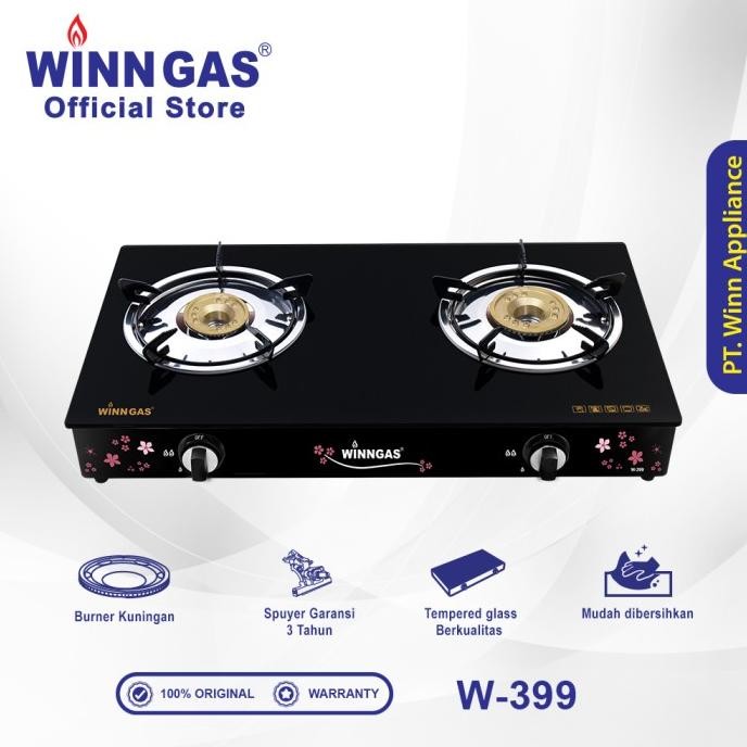 Winn Gas Kompor Gas 2 Tungku Gas Alam / PGN/ LNG W399